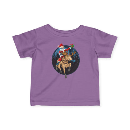 Infant Fine Jersey Tee - Super kiddo riding a reindeer - [[{"value":"Wonderwear Kid"}]]