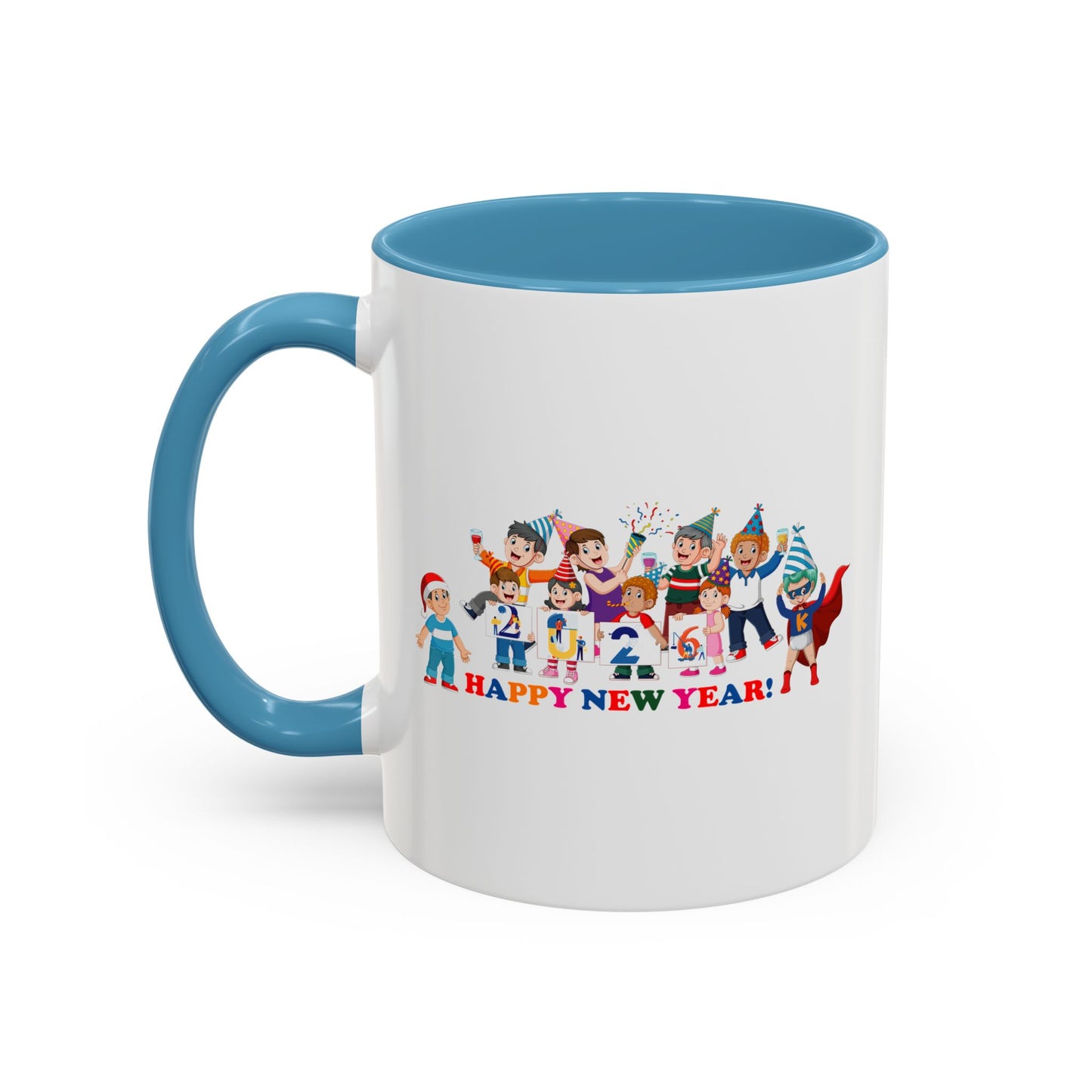 Accent Coffee Mug - Happy new year from super kiddo