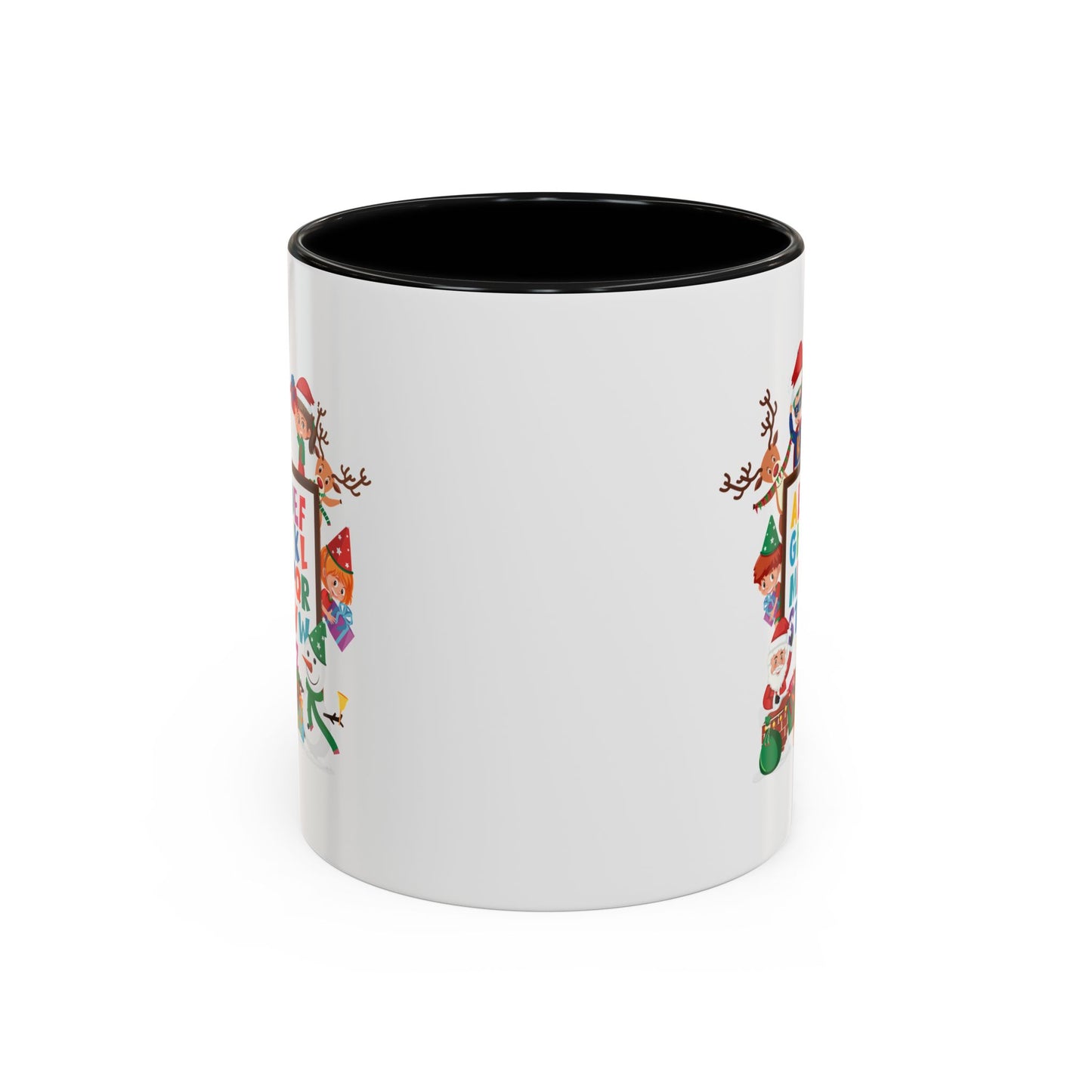 Accent Coffee Mug - Christmas alphabet with super kiddo