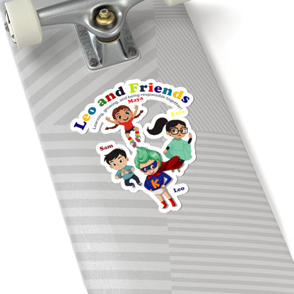 Kiss-Cut Stickers - Leo & Friends - Learning and growing - [[{"value":"Wonderwear Kid"}]]