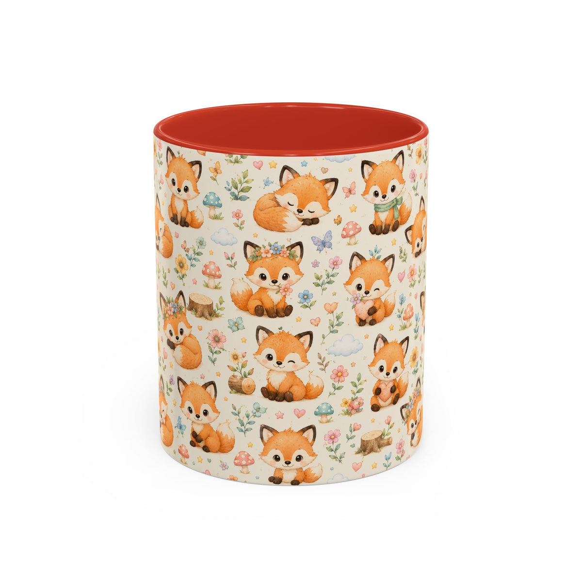 Accent Coffee Mug  (11/15 oz) - Baby foxes
