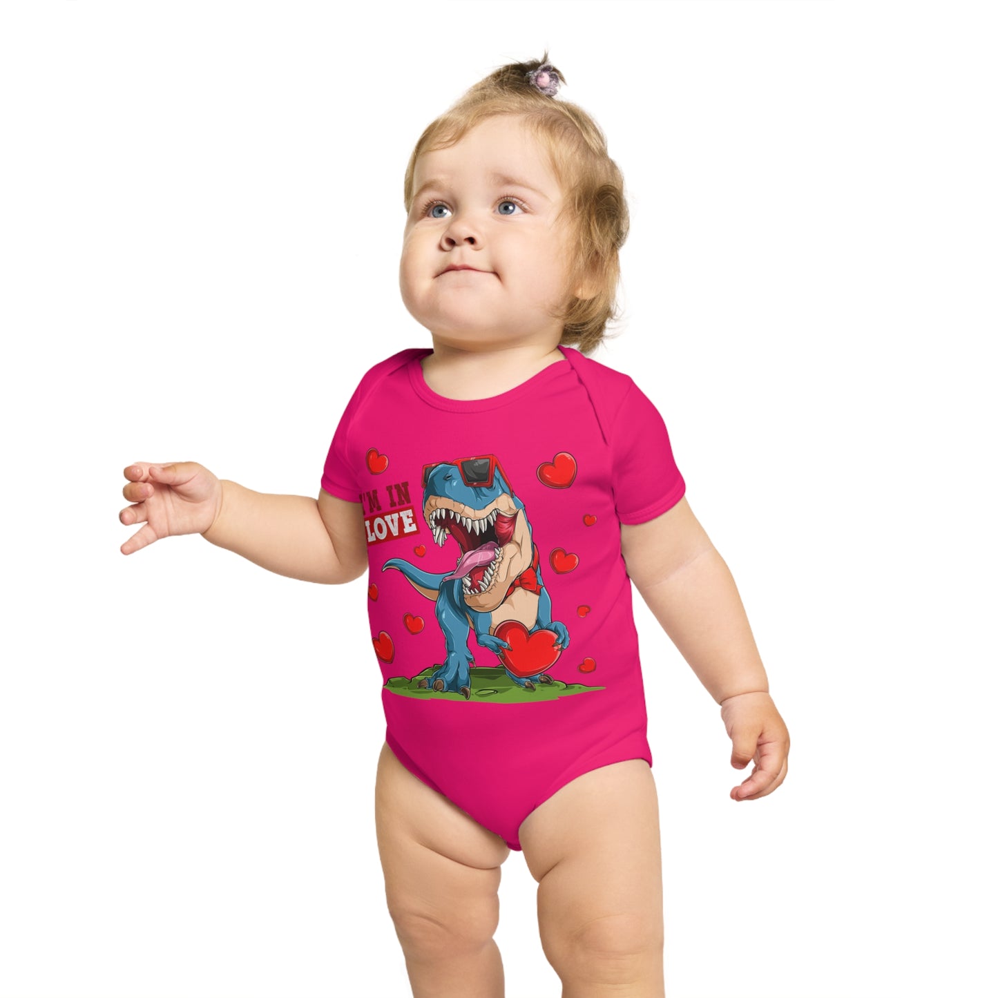 Infant Fine Jersey Bodysuit - Valentines -  Dinosaur - [[{"value":"Wonderwear Kid"}]]