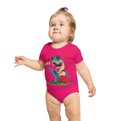 Infant Fine Jersey Bodysuit - Valentines -  Dinosaur - [[{"value":"Wonderwear Kid"}]]