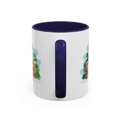 Accent Coffee Mug - Super kiddo with santa claus - [[{"value":"Wonderwear Kid"}]]