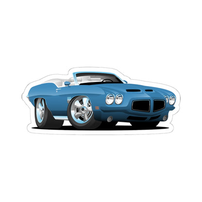 Kiss-Cut Stickers - Convertible Muscle Car Printify