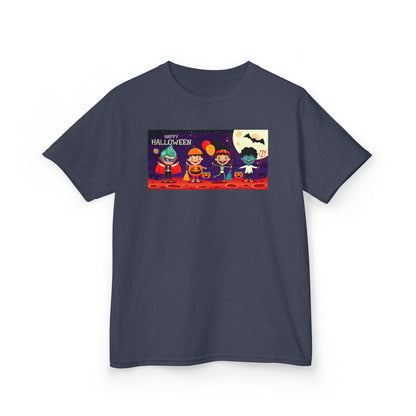 Kids Heavy Cotton™ Tee - Super kiddo with friends on holloween - [[{"value":"Wonderwear Kid"}]]