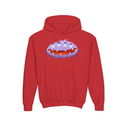 Youth Heavy Blend Hooded Sweatshirt - Purple monster Printify