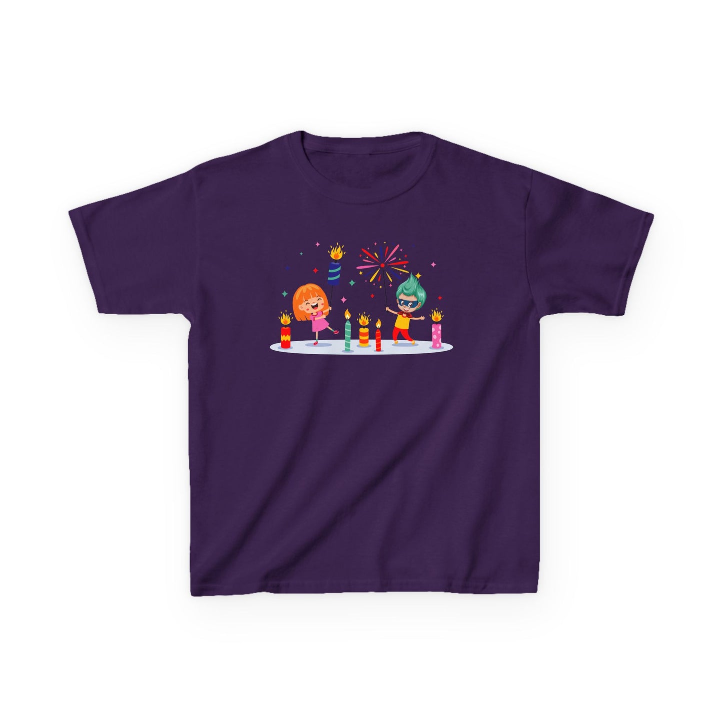 Kids Heavy Cotton™ Tee - Super kiddo lighting fireworks - [[{"value":"Wonderwear Kid"}]]