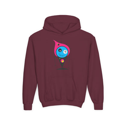 Youth Heavy Blend Hooded Sweatshirt -  Fire monster Printify