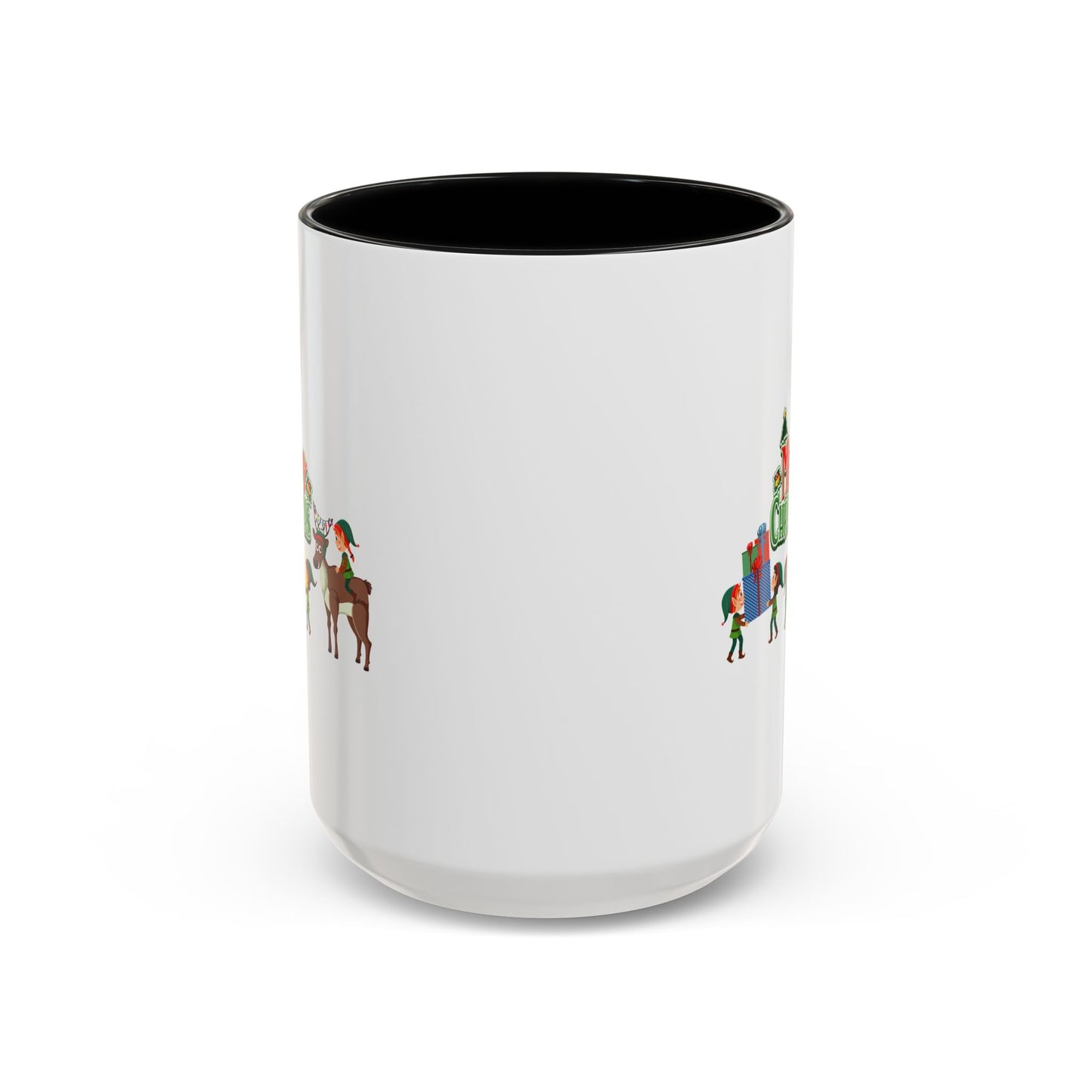 Accent Coffee Mug - Merry christmas and reindeer