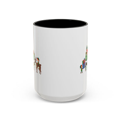 Accent Coffee Mug - Merry christmas and reindeer - [[{"value":"Wonderwear Kid"}]]