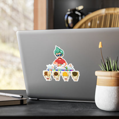 Halloween Kiss-Cut Vinyl Decals – Little kiddo teaching to wash dishes - [[{"value":"Wonderwear Kid"}]]