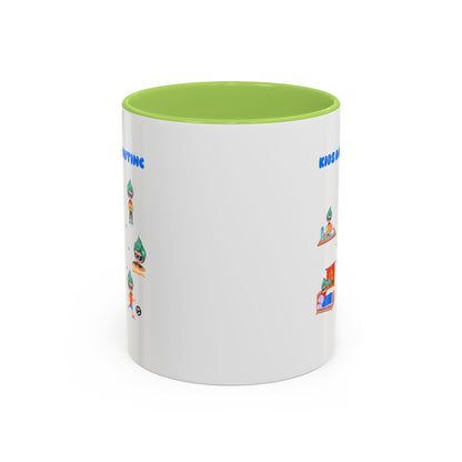Accent Coffee Mug - Super kiddo daily routine - [[{"value":"Wonderwear Kid"}]]