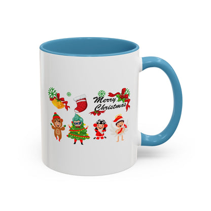 Accent Coffee Mug - Merry christmas from super kid - [[{"value":"Wonderwear Kid"}]]