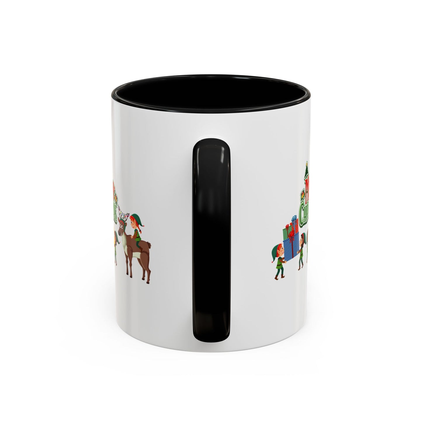 Accent Coffee Mug - Merry christmas and reindeer