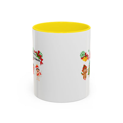 Accent Coffee Mug - Merry christmas from super kid - [[{"value":"Wonderwear Kid"}]]