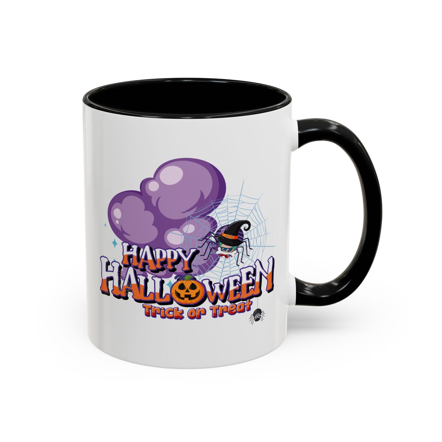 Accent Coffee Mug - Happy holloween - spider kiddo