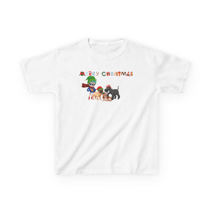 Kids Heavy Cotton™ Tee - Super kiddo woith pet friends - [[{"value":"Wonderwear Kid"}]]