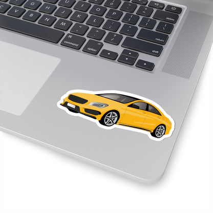 Kiss-Cut Vinyl Decals - Yellow car Printify