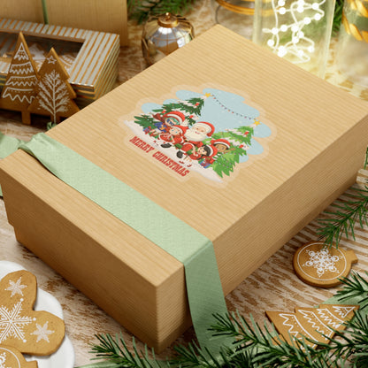 Kiss-Cut Stickers - Super kiddo with santa claus Merry christmas - [[{"value":"Wonderwear Kid"}]]