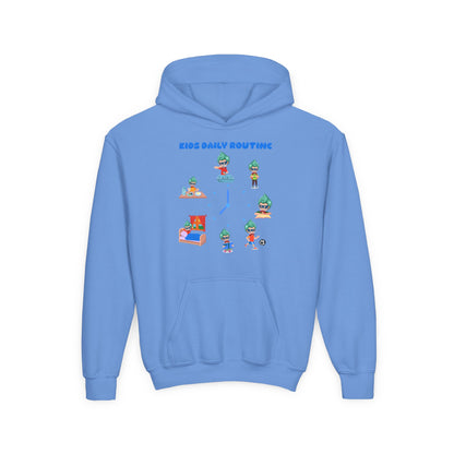 Youth Heavy Blend Hooded Sweatshirt - Super kiddo daily routine - [[{"value":"Wonderwear Kid"}]]