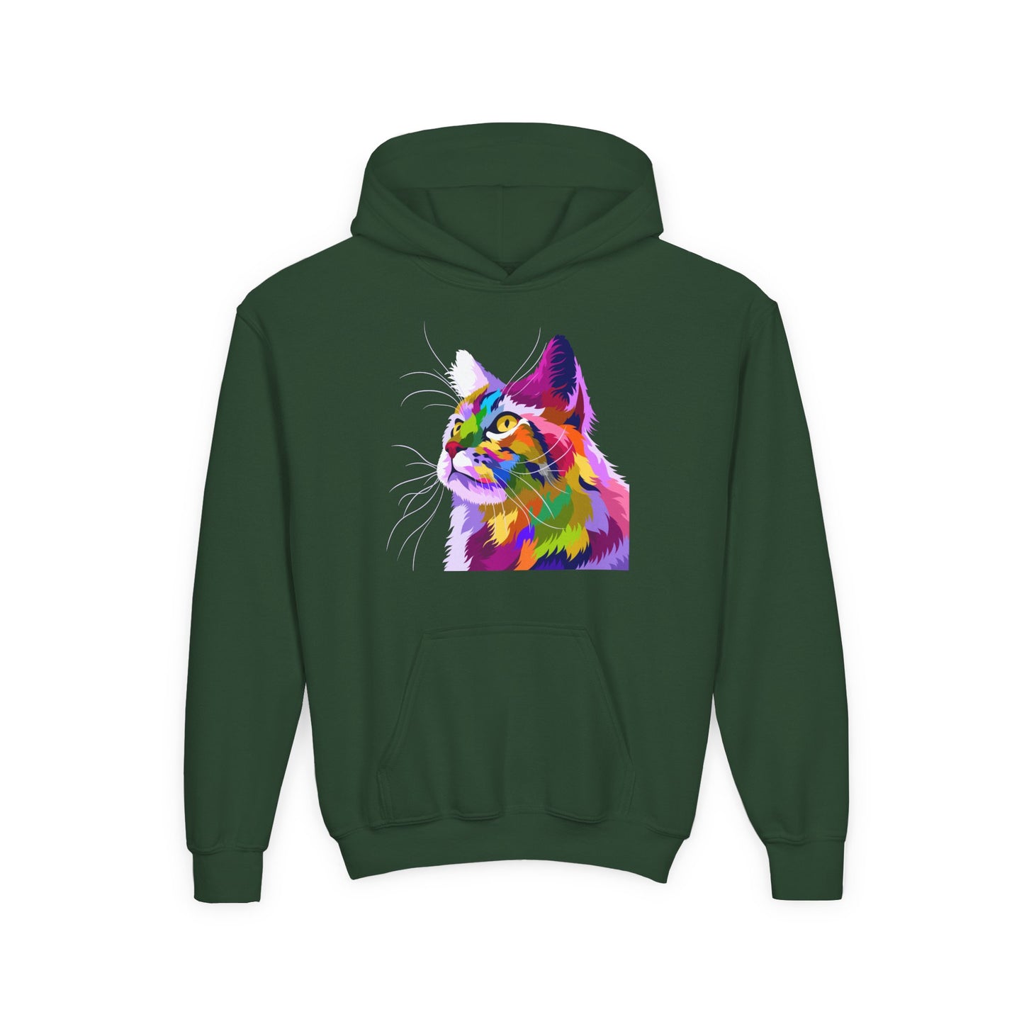 Youth Heavy Blend Hooded Sweatshirt - The cat