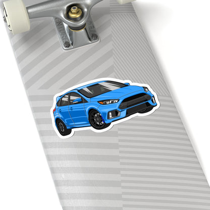 Kiss-Cut Stickers - Blue Car Printify