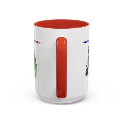 Accent Coffee Mug - Super kiddo taking trash out - [[{"value":"Wonderwear Kid"}]]