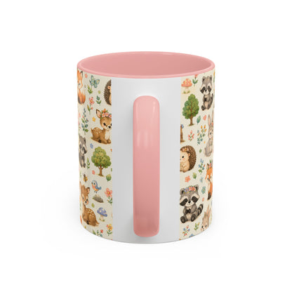 Accent Coffee Mug  (11/15 oz) - Whimsical Woodland Friends