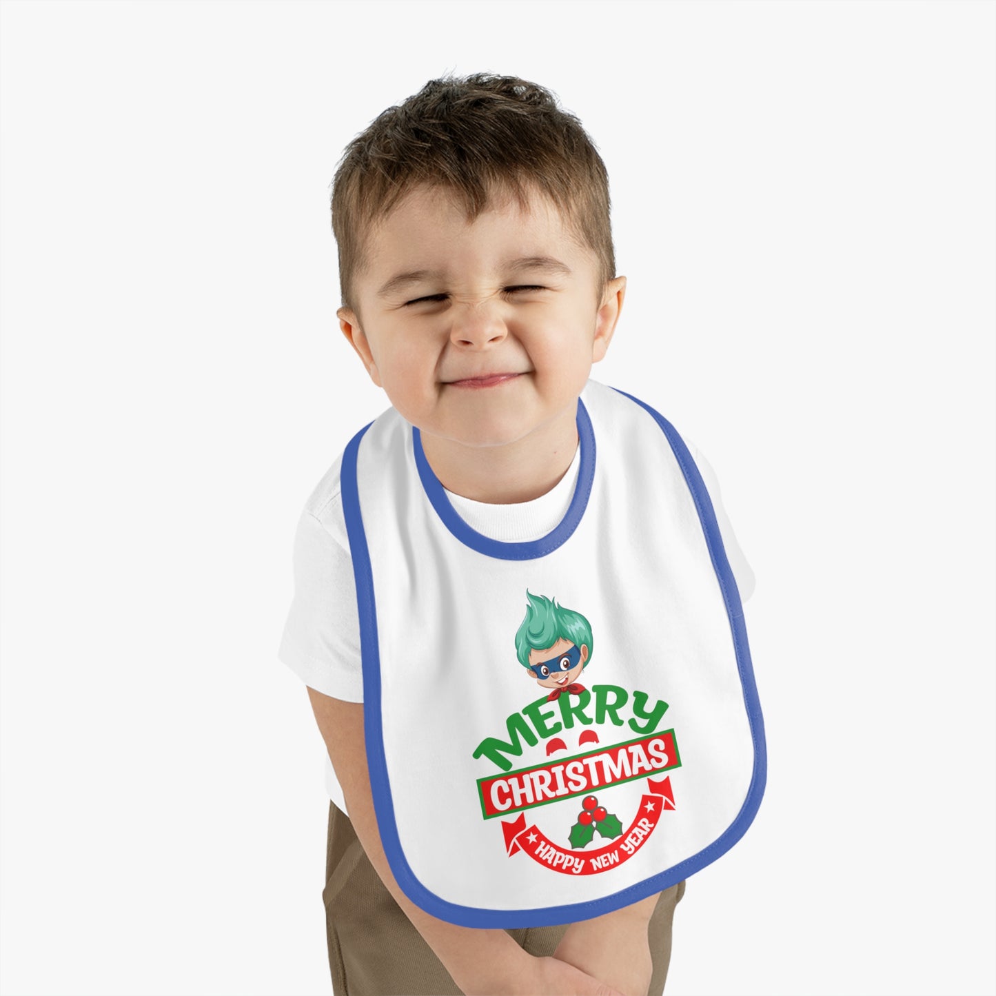 Baby Bib - Merry chridtmas from super kiddo