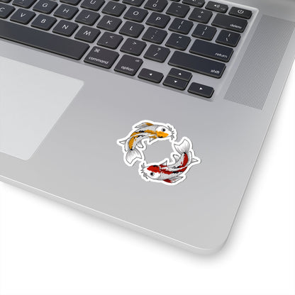 Kiss-Cut Vinyl Decals - Koi fish Printify