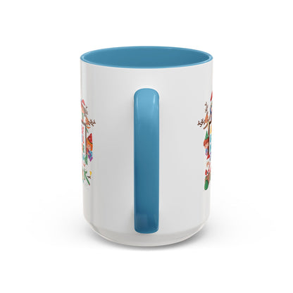 Accent Coffee Mug - Christmas alphabet with super kiddo - [[{"value":"Wonderwear Kid"}]]
