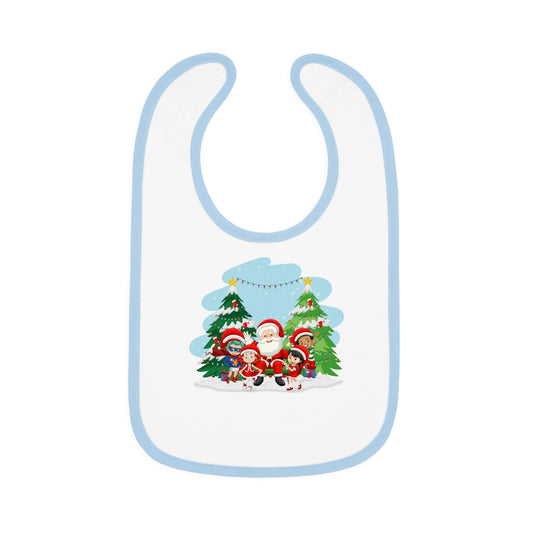 Baby Bib - Super kiddo with santa claus - [[{"value":"Wonderwear Kid"}]]