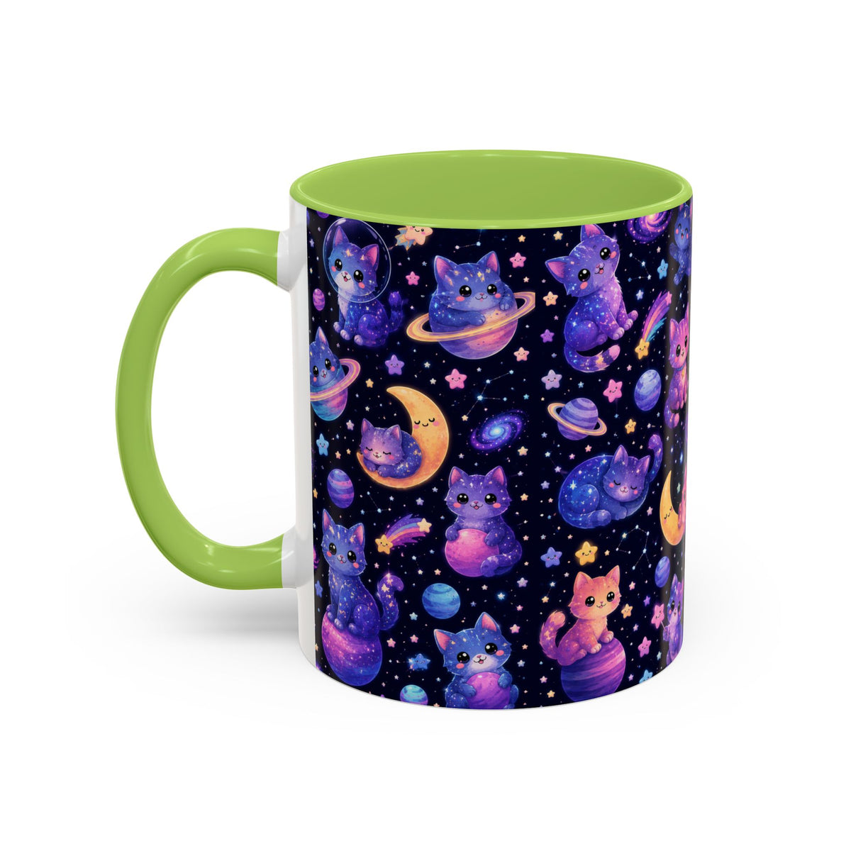 Accent Coffee Mug (11/15 oz) - Galaxy cats