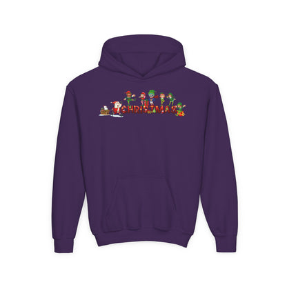 Youth Heavy Blend Hooded Sweatshirt - Christmas with santa claus and friends - [[{"value":"Wonderwear Kid"}]]