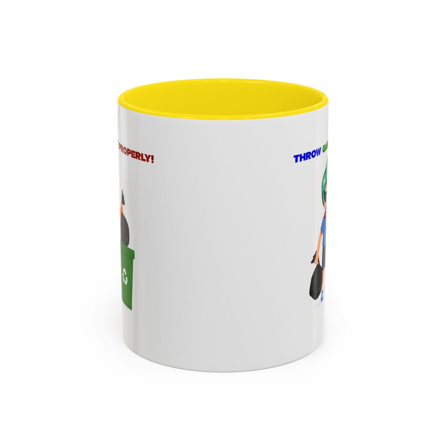 Accent Coffee Mug - Super kiddo taking trash out