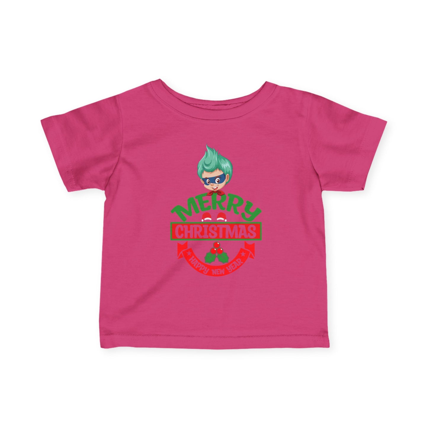 Infant Fine Jersey Tee - Merry chridtmas from super kiddo - [[{"value":"Wonderwear Kid"}]]