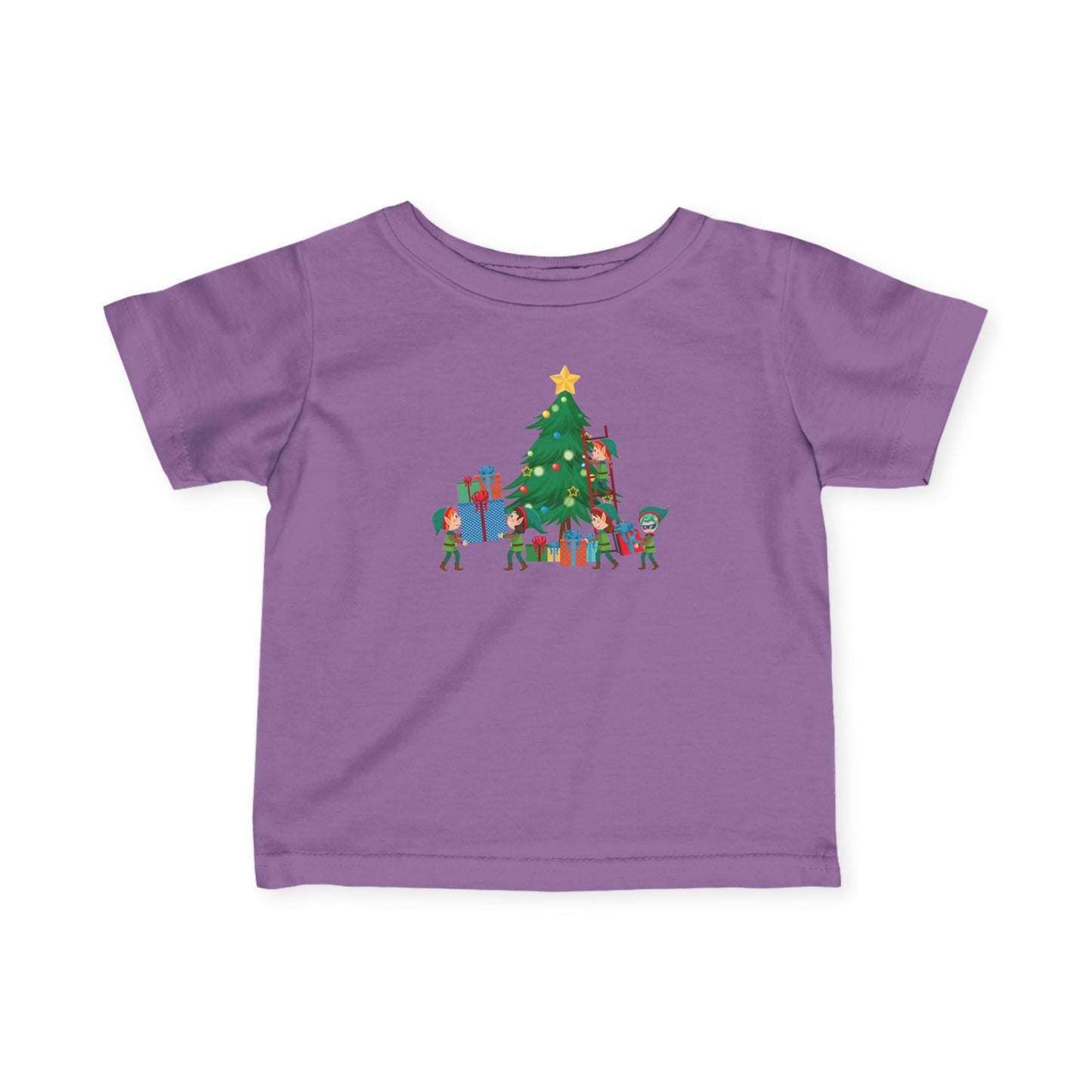 Infant Fine Jersey Tee - Super kiddo putting gifts on christmas tree - [[{"value":"Wonderwear Kid"}]]