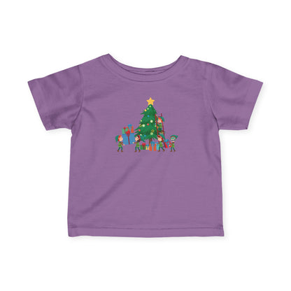 Infant Fine Jersey Tee - Super kiddo putting gifts on christmas tree - [[{"value":"Wonderwear Kid"}]]