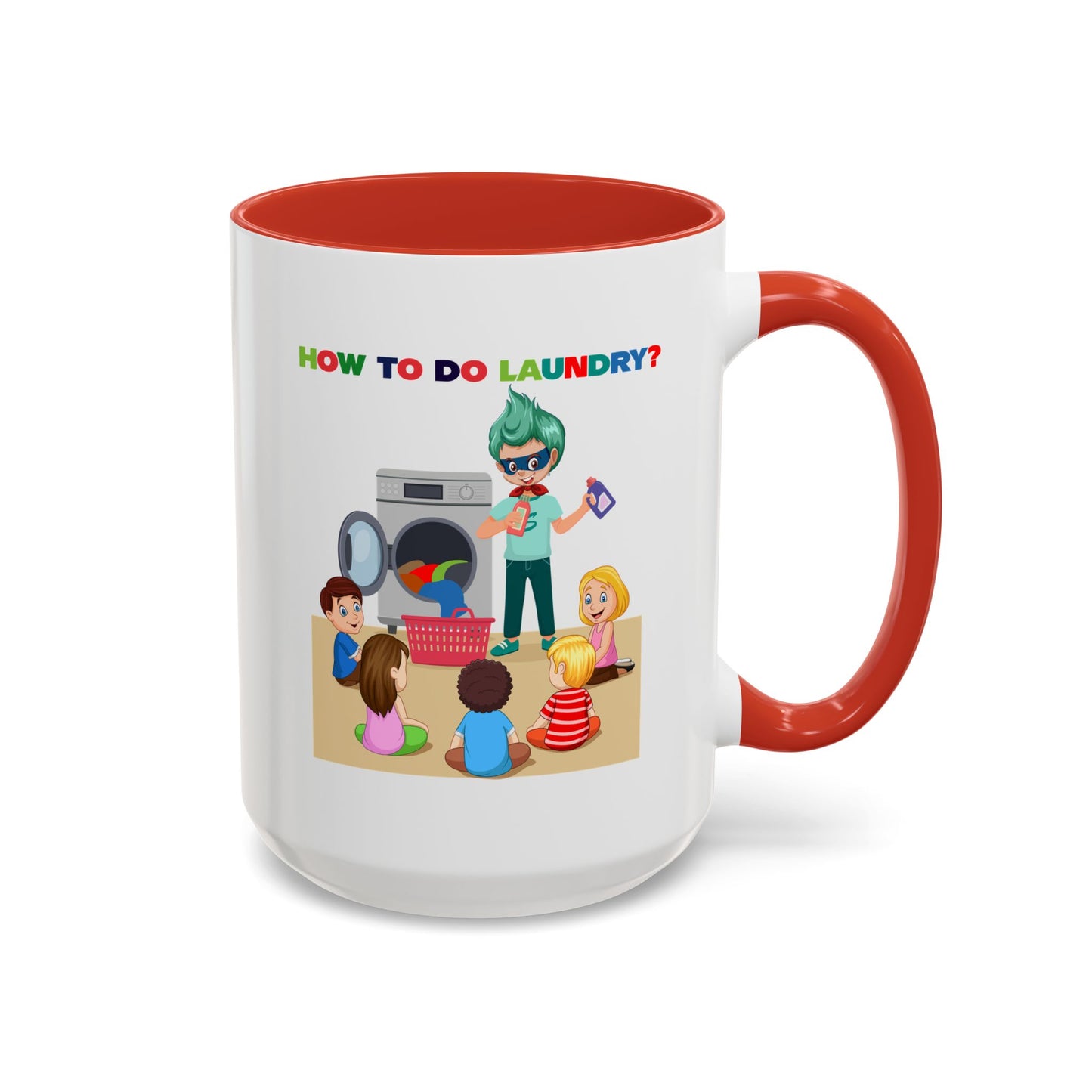 Accent Coffee Mug - super kiddo teaching laundry
