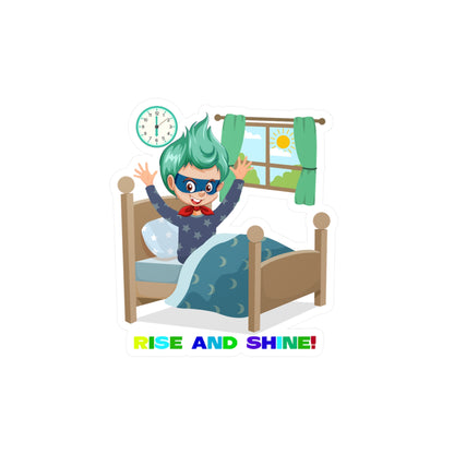 Halloween Kiss-Cut Vinyl Decals – Super kiddo teaches us to wake up early - [[{"value":"Wonderwear Kid"}]]