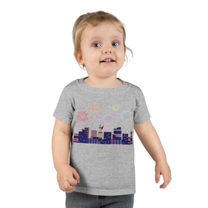 Toddler T-shirt - Super kiddo with fireworks - [[{"value":"Wonderwear Kid"}]]