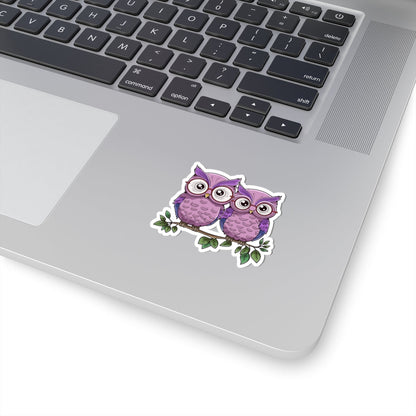 Kiss-Cut Stickers - Owl Couple Printify