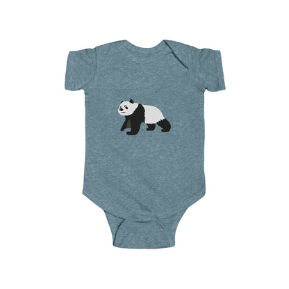 Baby Curious Panda Bodysuit - Infant Onesie Printify