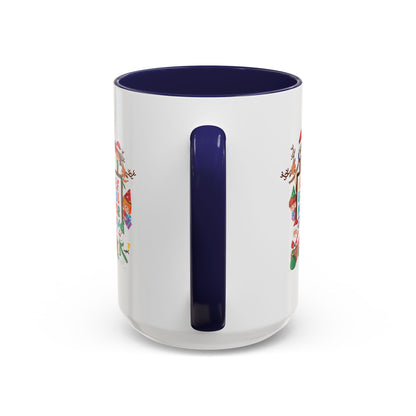 Accent Coffee Mug - Christmas alphabet with super kiddo - [[{"value":"Wonderwear Kid"}]]