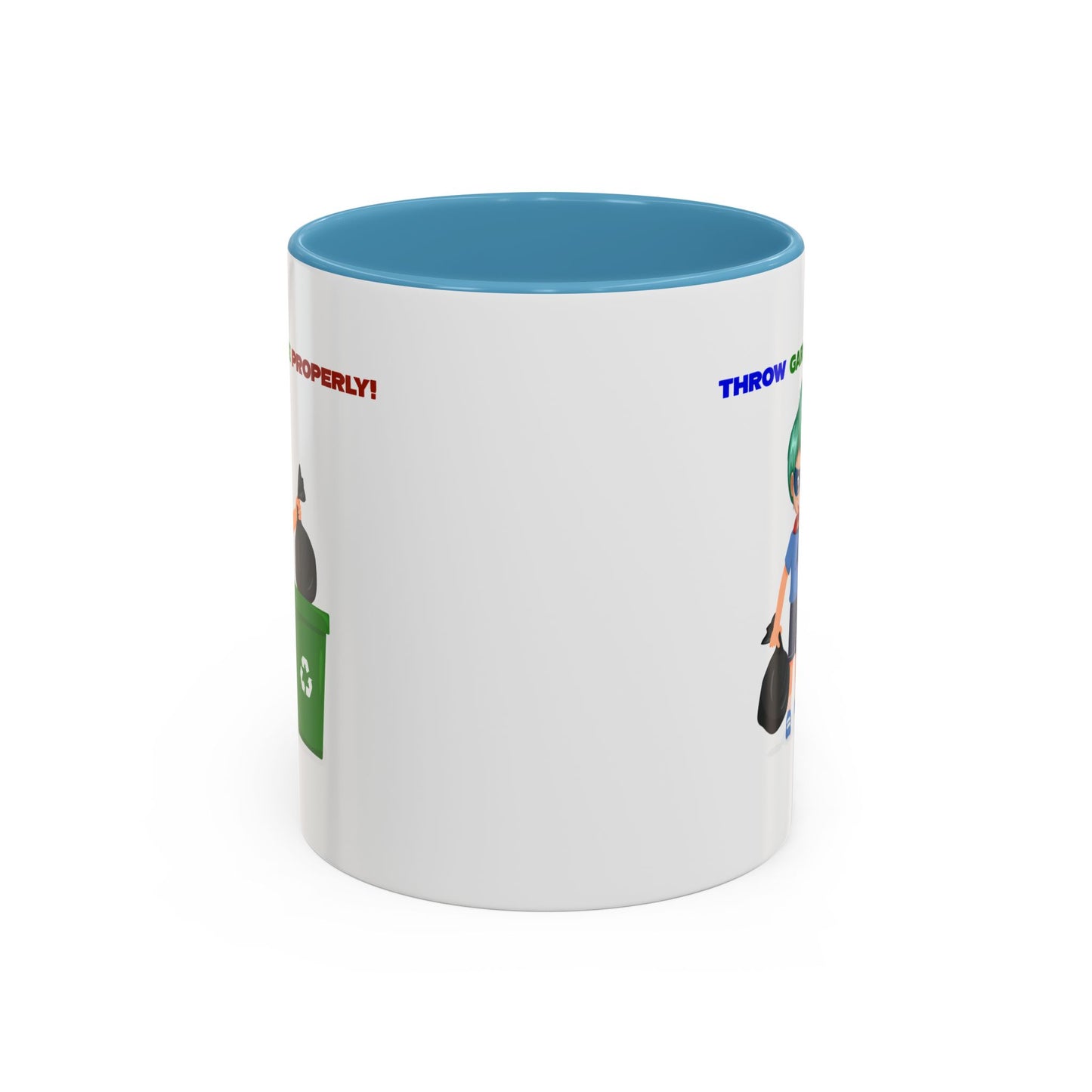 Accent Coffee Mug - Super kiddo taking trash out