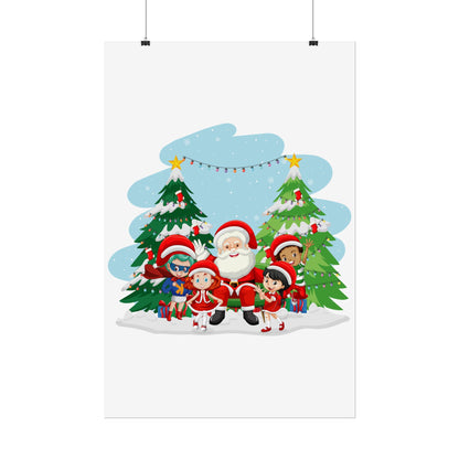 Rolled Posters - Super kiddo with santa claus - [[{"value":"Wonderwear Kid"}]]