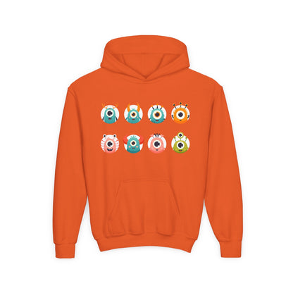 Youth Heavy Blend Hooded Sweatshirt - One eye monsters Printify