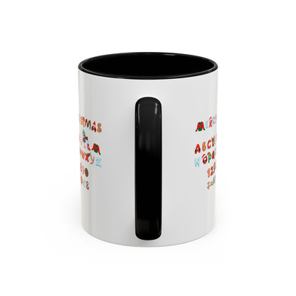 Accent Coffee Mug - Christmas alphabet - [[{"value":"Wonderwear Kid"}]]