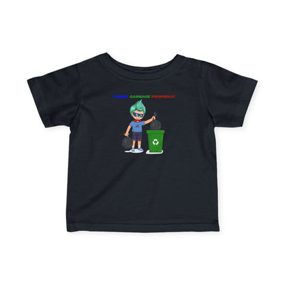 Infant Fine Jersey Tee - Super kiddo taking trash out - [[{"value":"Wonderwear Kid"}]]